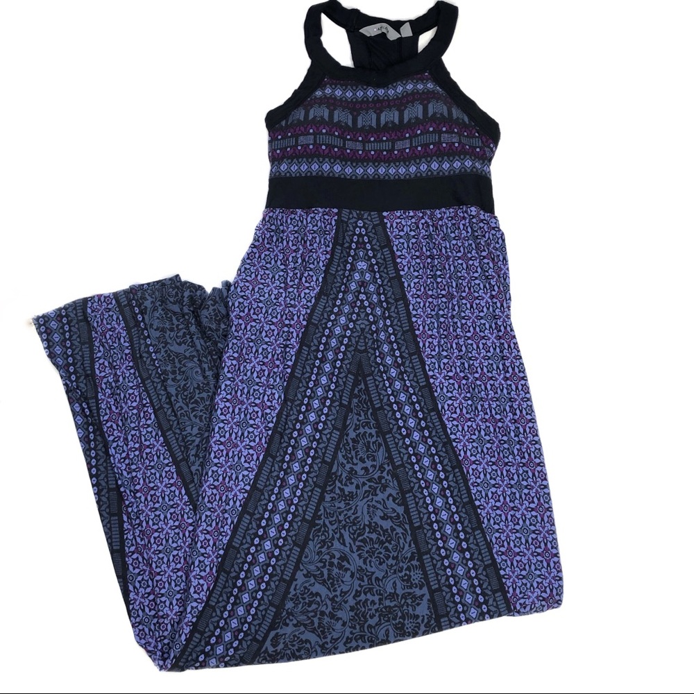 Athleta Rio Maxi Dress Racerback Purple Printed